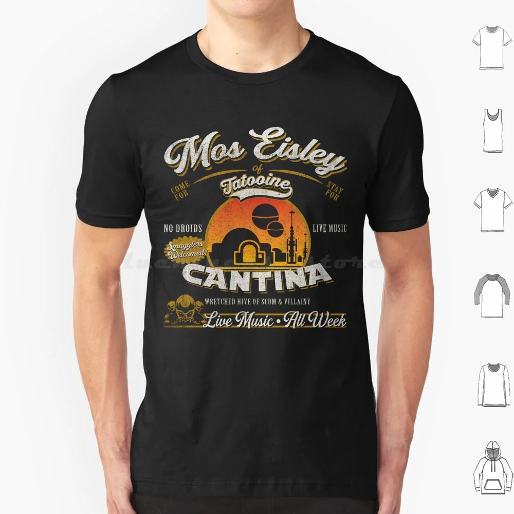 Camiseta Cantina Tatooine Dks 6xl de algodón, camiseta genial Cantina Cantina Galaxy Moons Sci Fi Stars Tatooine