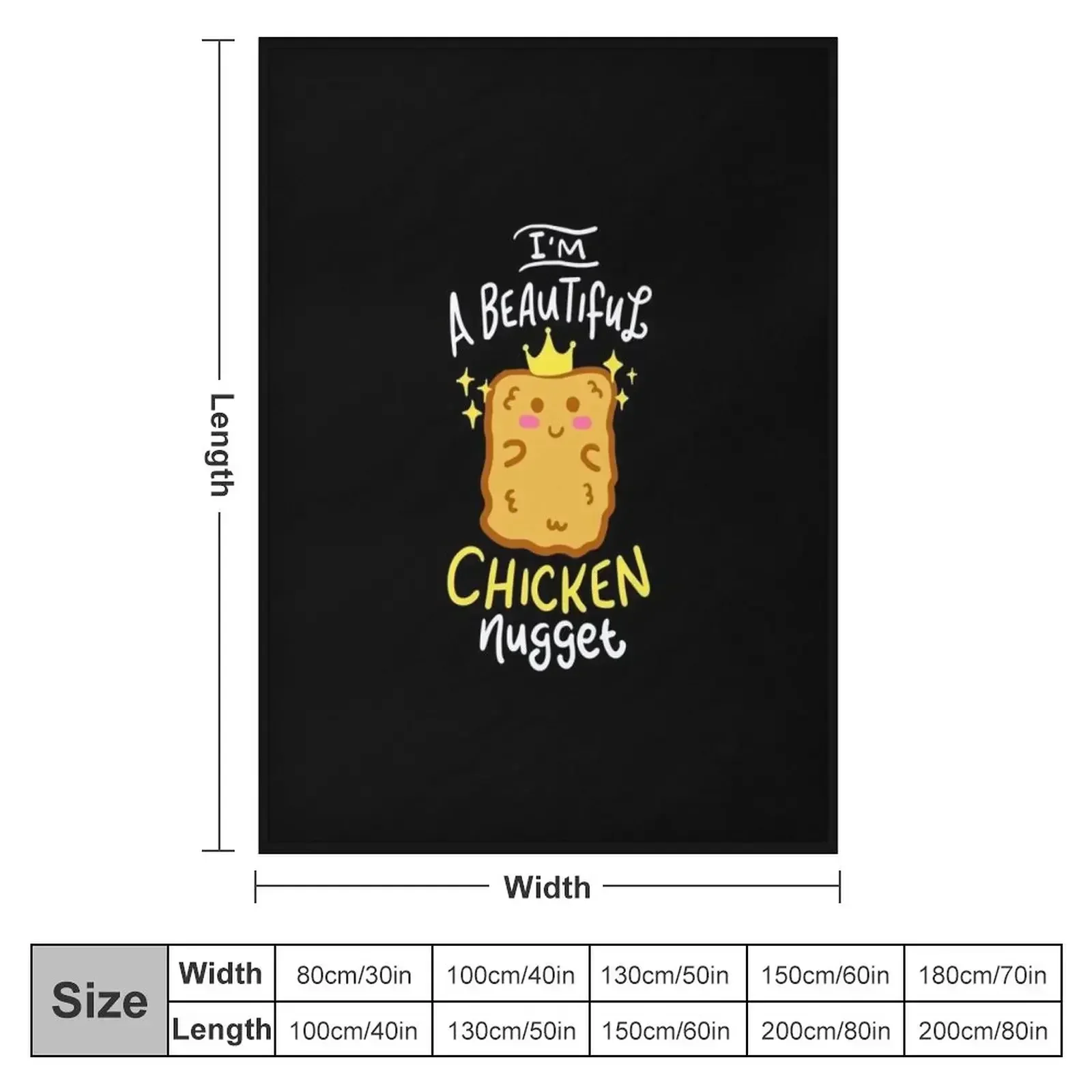 Funny Chicken Nugget Nug Life Fast-Food Junk Gift Throw Blanket Fashion Sofas Luxury Brand Blankets