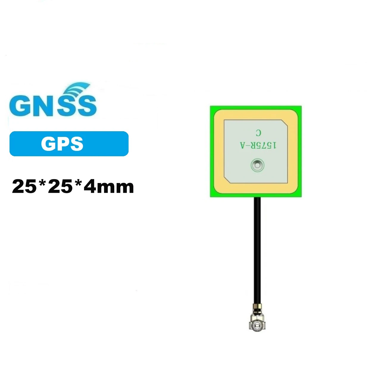 2Pcs GPS Glonass BD Antenna Build-in Ceramic Antenna GNSS Passive Antenna With IPEX UFL 10cm Cable 25*25*4 35*35*4