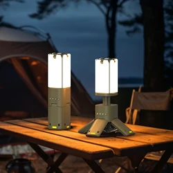 Lámpara telescópica magnética recargable para tienda de campaña, luz LED superbrillante de 6000LM, para senderismo, pesca al aire libre, 14000mAh, RV, Coche