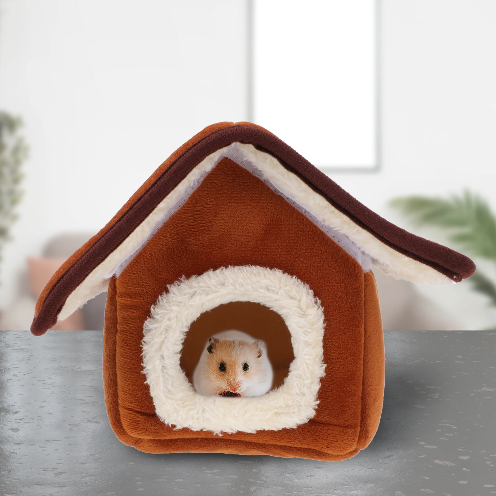

Warm Pet Hamster House Bed Winter Cotton Small Animals Travel Hamster Hideout Couch Car