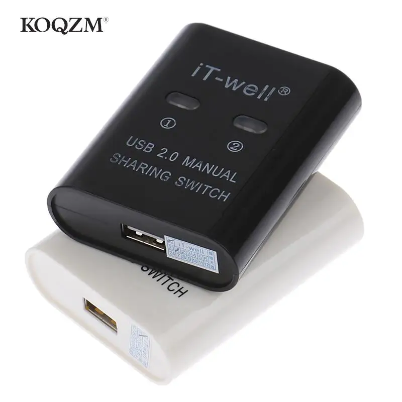 USB Printer Sharing Device, 2 In 1 Out Printer Sharing Device, 2-Port Manual Kvm Switching Splitter Hub Converter