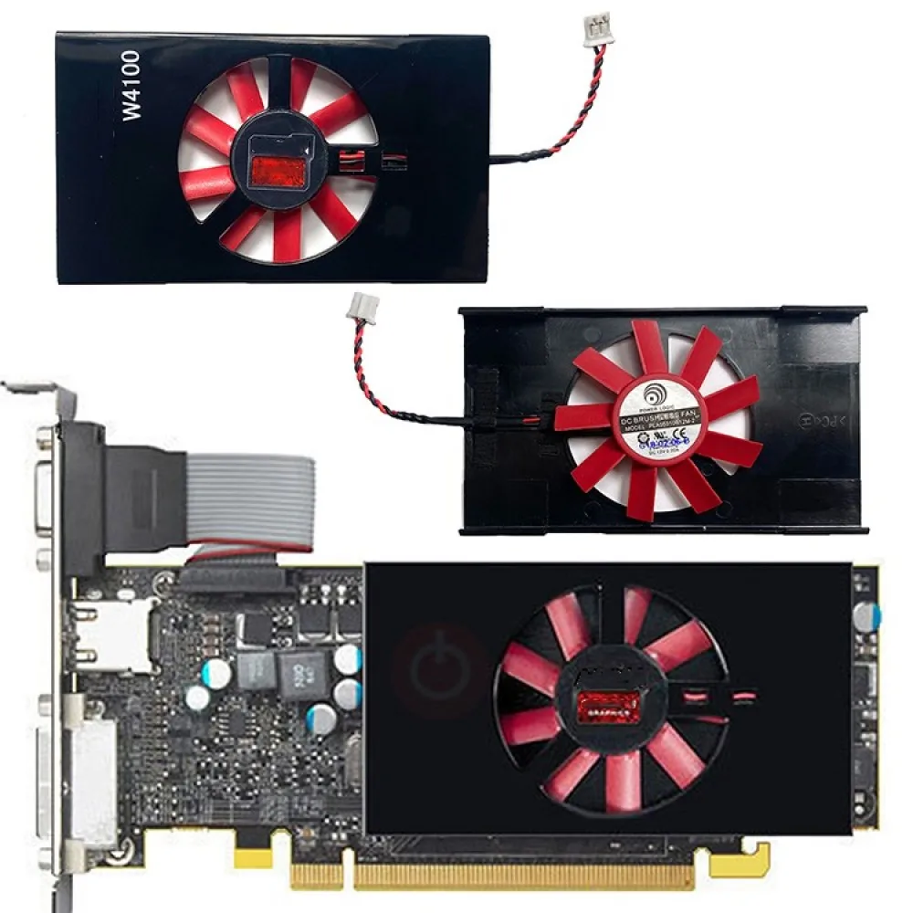 تيار مستمر فرش مروحة التبريد 12 فولت 0.2A ل AMD Radeon R7 350X 240 R5 340X اكسسوارات أجزاء بطاقة الرسومات مروحة التبريد