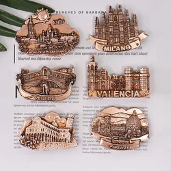 Magnetic Fridge Magnets World Country Tourism Souvenir Magnetic Magnets for Refrigerator Resin Decoration Italy Miland Venezia