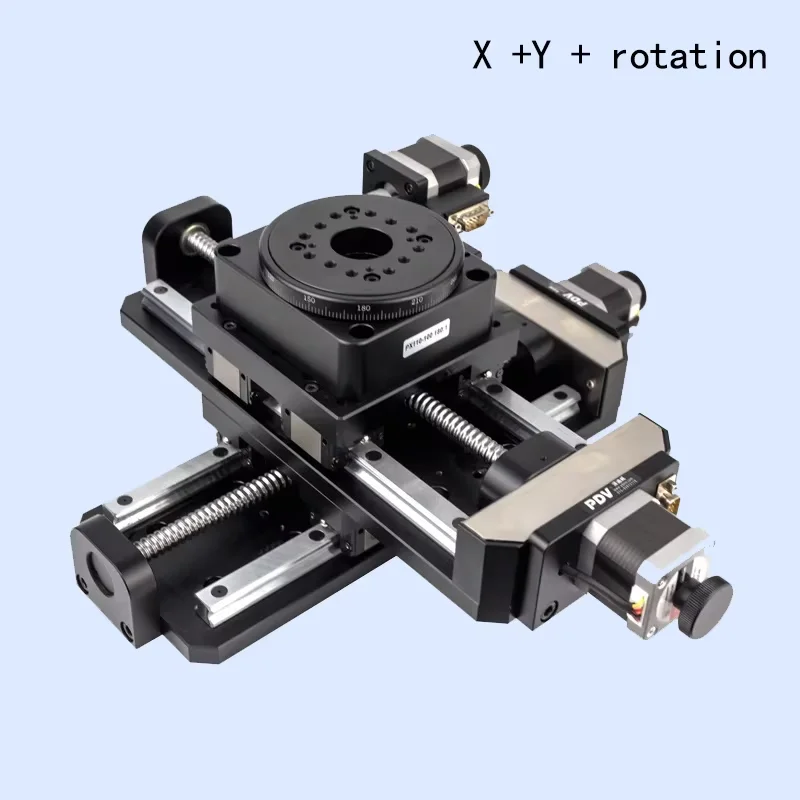 

Electric 3D platform XYR displacement rotary table PT-GD140G-50+PX110-100