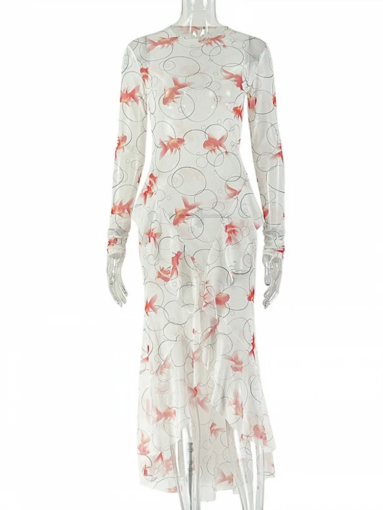 2026 Lente Herfst Lange Mouw Elegante Lange Maxi Jurk Dameskleding Casual Feestwerk Avond Modieuze Geplooide Jurken