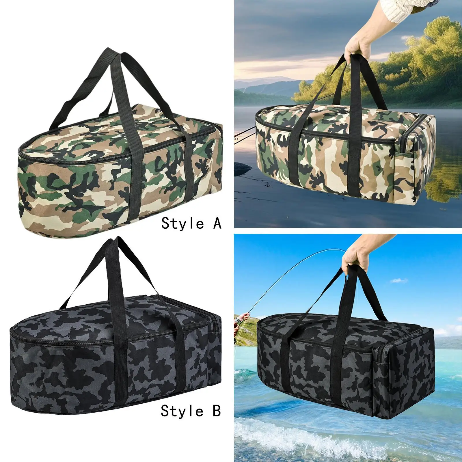 

Fishing Tackle Bag Fishing Rod Case for Fishing Reels Gifts for Men Travel