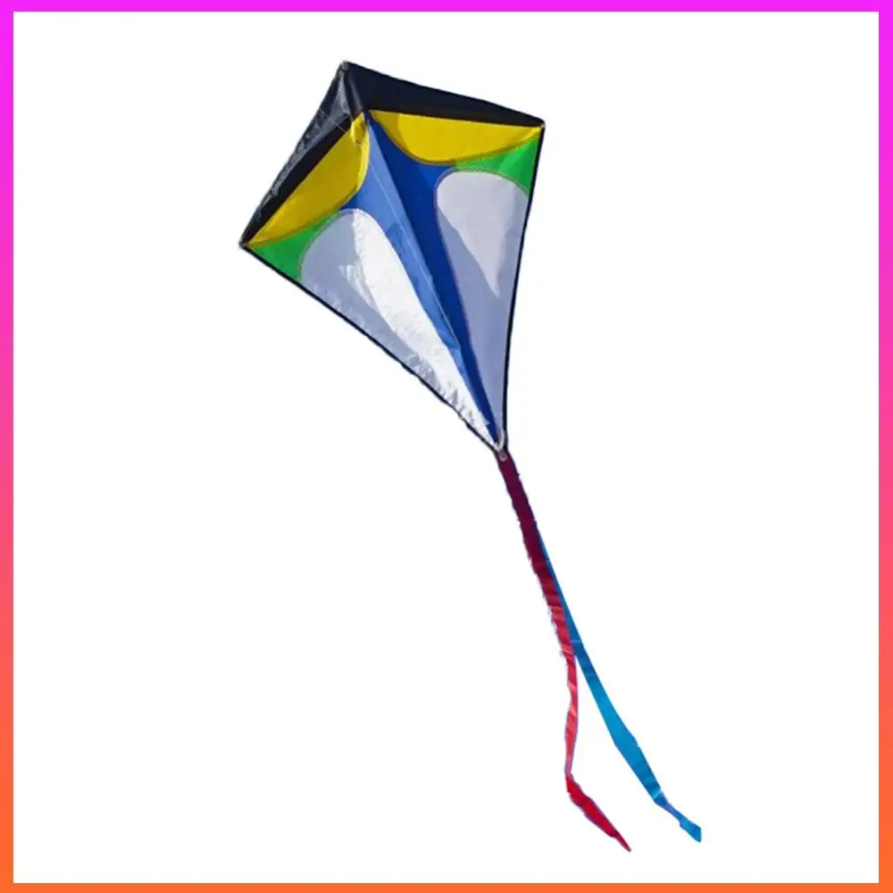프라이머리 스턴트 연 다이아몬드 모양 연 긴 꼬리가 있는 대형 연 장난감 쉽게 날릴 수 있는 어린이를 위한 조정력 향상