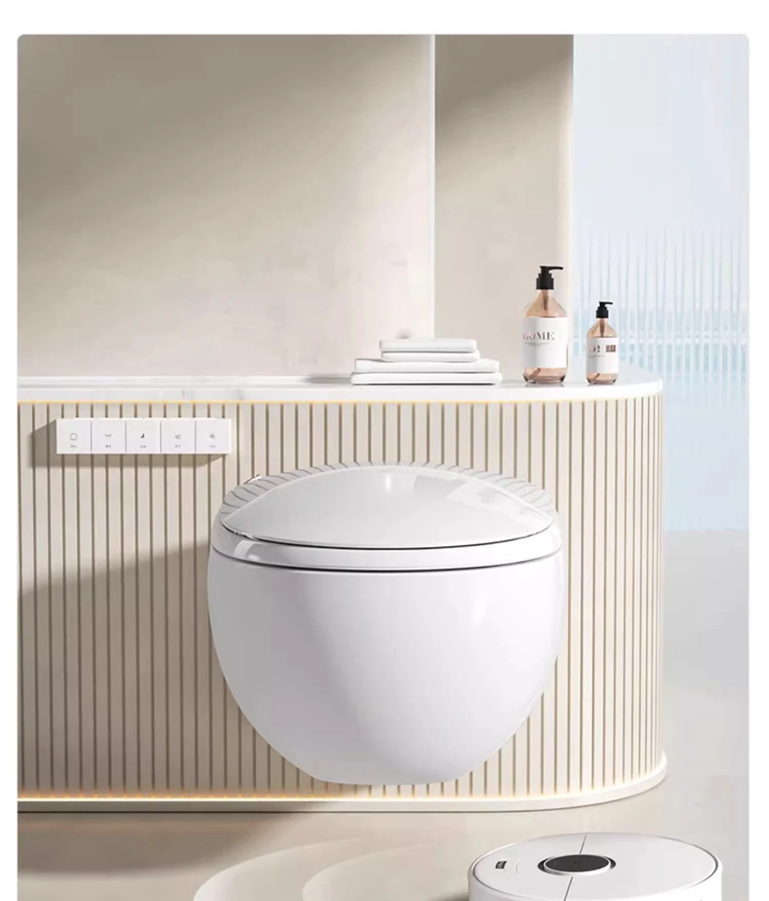 

Умный настенный унитаз с сифоном не имеет ограничитель давления воды.