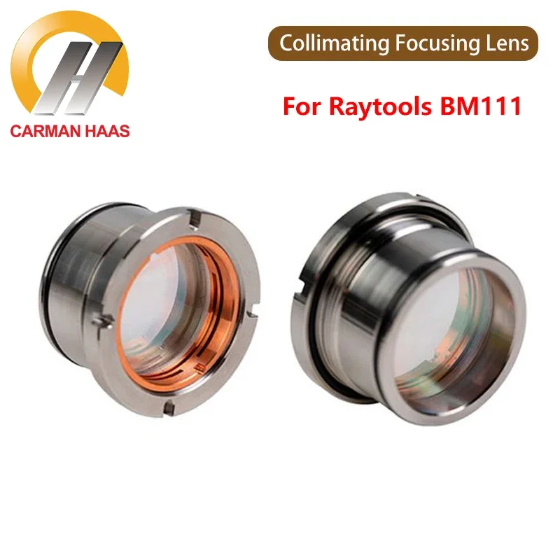 Carmanhaas Fiber Laser Collimating Focusing Lens D30 FL100mm 125mm 155mm with Lens Holder for Raytools BM111 Laser Cutting Head