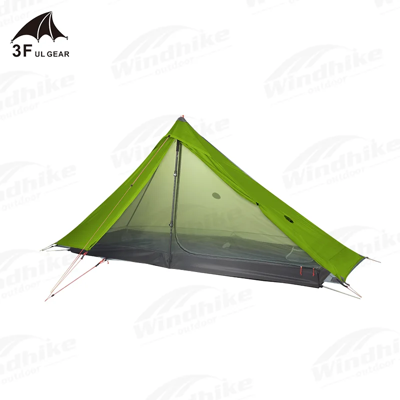 3F UL GEAR LanShan1 Pro Ultralight Hiking Camping Tent 20D Double Layer Silicone Outdoor Waterproof Windproof  Pyramid Tent