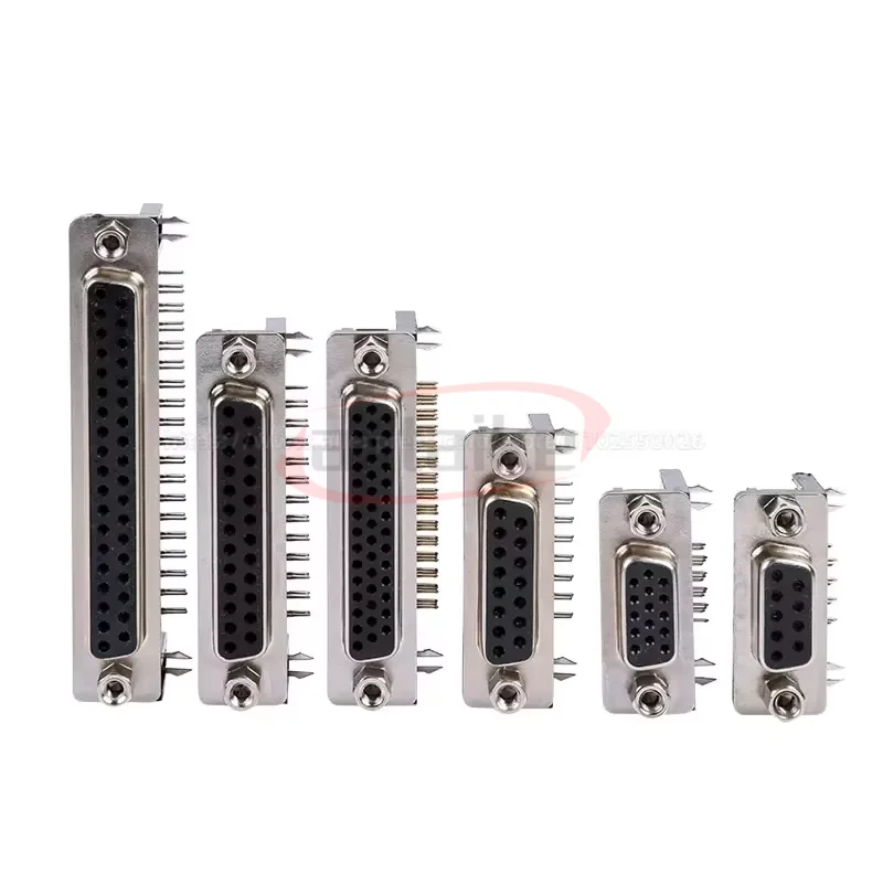 5PCS DR9 DR15 DR25 DR37 Hole/Pin Female Male Right Angle Welded D-sub Connector RS232 Serial Port Adapter DB9 9/15/25/37 Pin