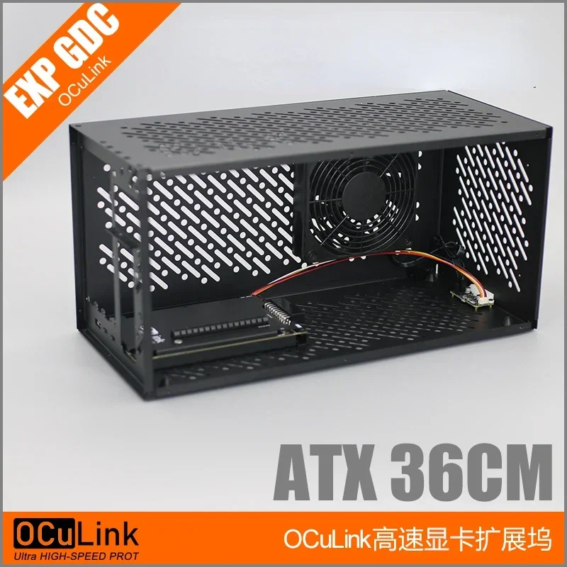 Aluminiowa obudowa OCuP4v2 OCuLink pci-e 4.0 X4 karta graficzna GPU dok Oculink / M.2 NVMe metalowa ramka ATX SFX zewnętrzna pudełko kartonowe graficzna