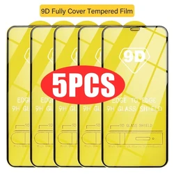 5PCS 9D Tempered Glass For iPhone 17 Air 16 Pro Max 15 14 13 11 12 Mini XR X Xs Max 7 8 Plus SE 6s 16pro 15pro Screen Protectors