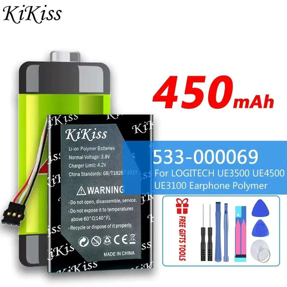 

533-000069 450mAh For Logitech UE3500 UE4500 UE3100 Earphone Polymer Premium Replacement Earphone Battery Fast Charging