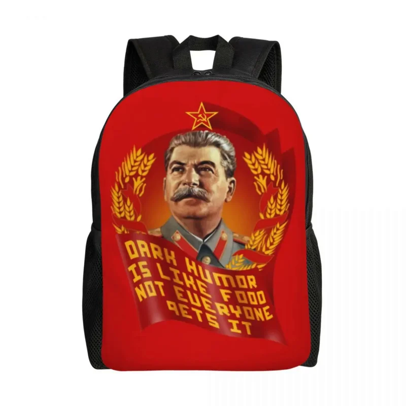 Personalized Joseph Stalin USSR Communist Backpack Women Men Fashion Bookbag for College School Russia CCCP Soviet Union Bags