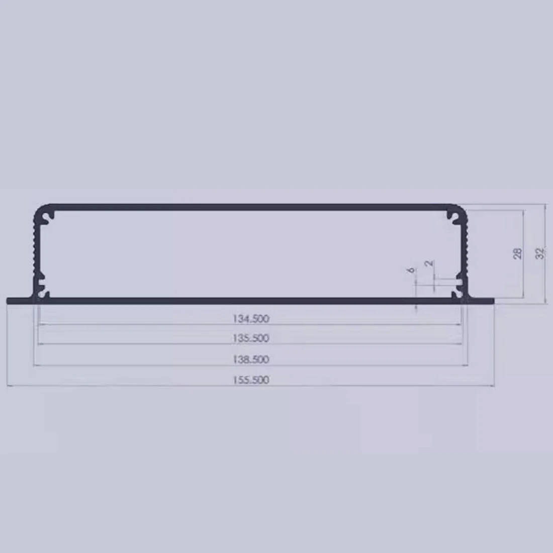 알루미늄 인클로저 하우징 프로젝트 박스, PCB 쉘, 블랙, 골든, 맞춤형 DIY, 155*32mm, 1PC, 신제품