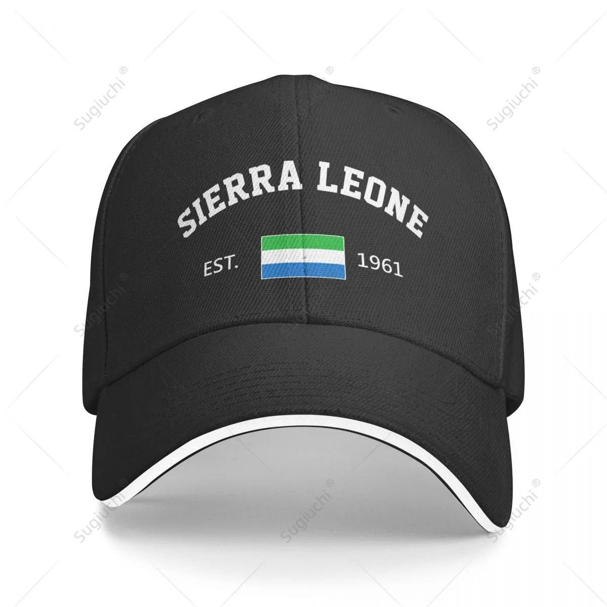 Baseballkappe Sierra Leone EST.1961 Unabhängigkeitstag Männer Frauen Unisex Hip Hop Sandwich Caps Snapback Golf Hut Angeln