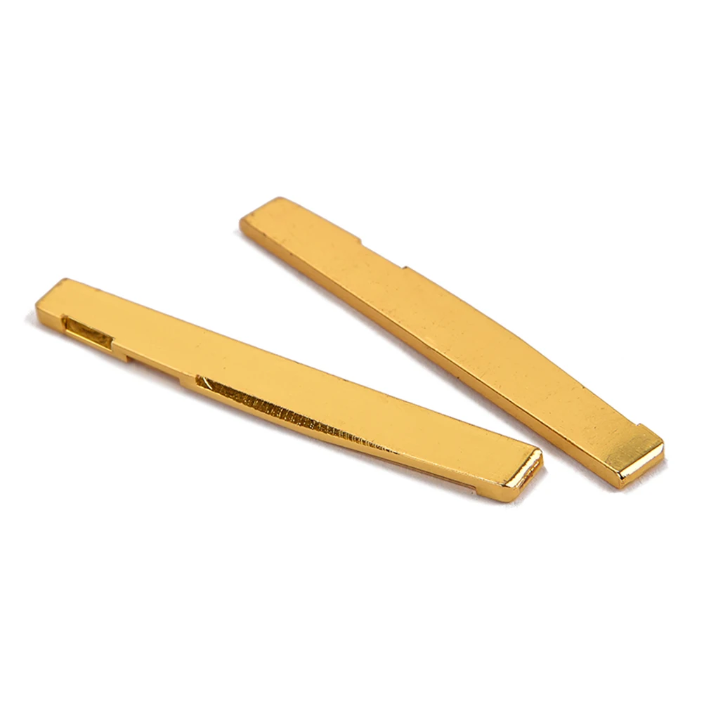 

2 PCS Folk Bronze Pillow Gold Plated Bridge for Guitar Accessories Parts Saddle Brass