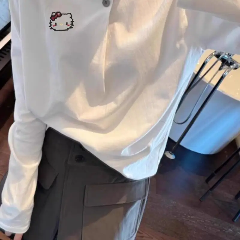 Sanrio dessin animé pull Hello Kitty longue Style doux pull Style coréen fille impression lâche printemps et automne Style pull