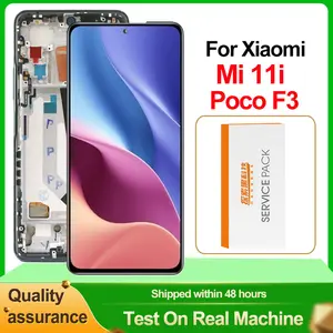 Bilashmart Original 6.67 AMOLED Xiaomi Mi 11i M2012K11G LCD Display Touch Screen Digitizer Assembly Xiaomi Poco F3 M2012K11AG