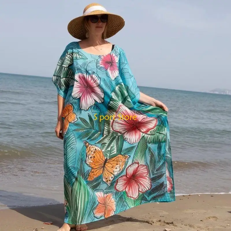 U2JB Costume da bagno lungo da donna Copricostume da spiaggia Abito copricostume per l'estate