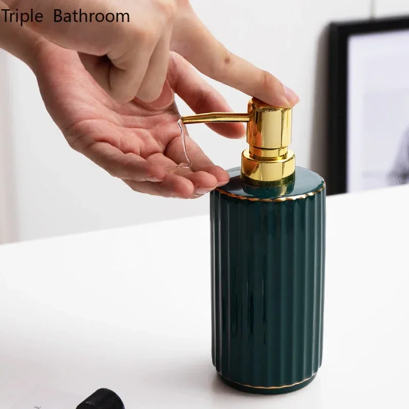 Light Luxury Liquid Soap Bottle Ceramic Phnom Penh Bathroom Hand Sanitzer Holder Wristband Hand Dispenser Household Accessories