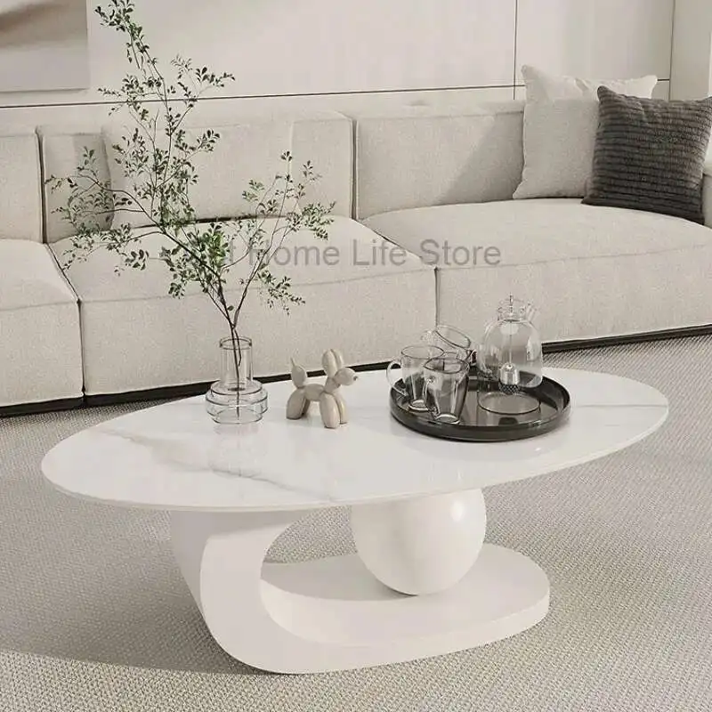 كريم القهوة المركزية طاولات الصخور غرفة المعيشة الحديثة بسيطة الجدول الجانب مركز القهوة مصمم غرف أثاث المنزل Mesas #6