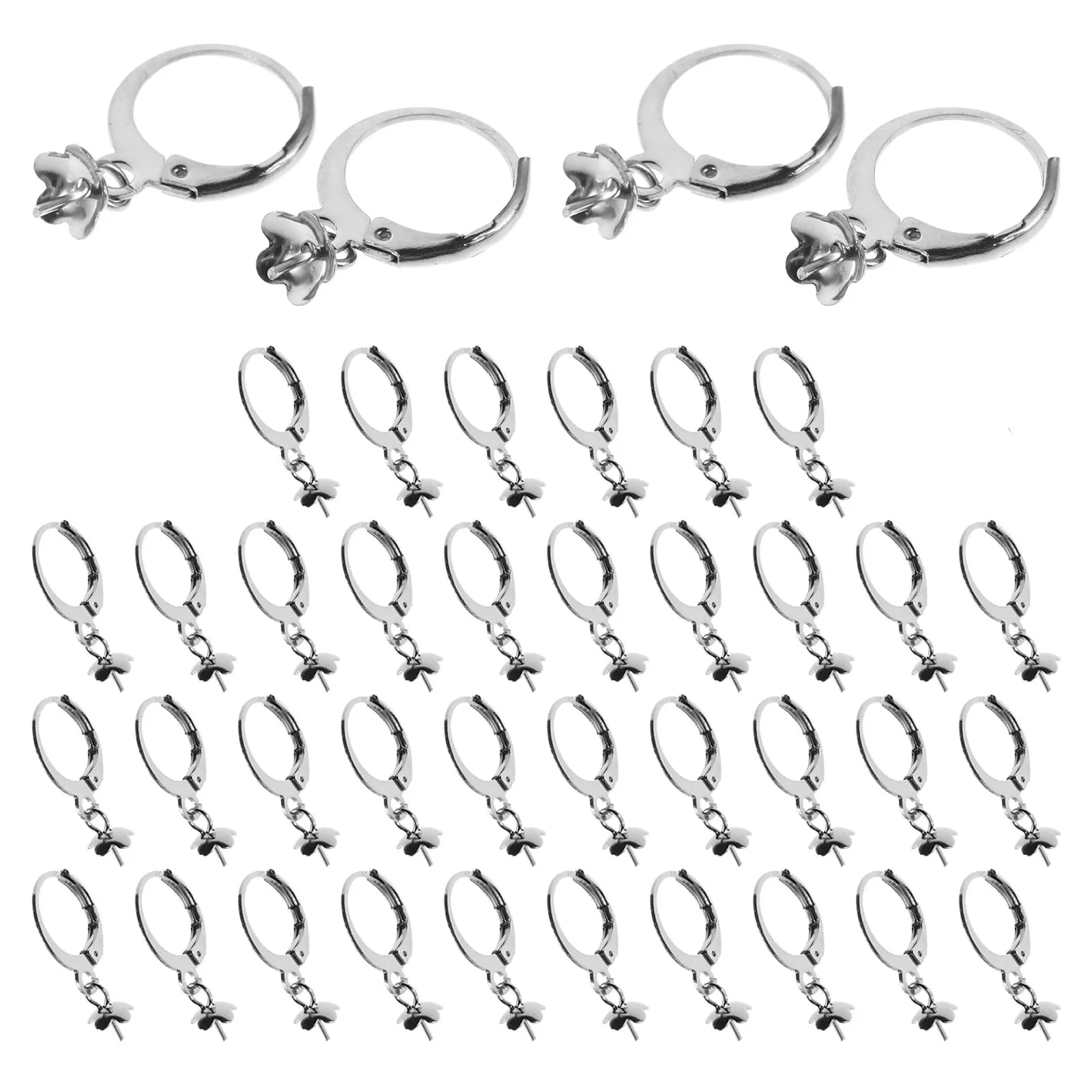 40Pcs Stainless Steel French Hook Earring Findings Round Lever Back Earwires for DIY Jewelry Crafting Elegant Timeless Earring