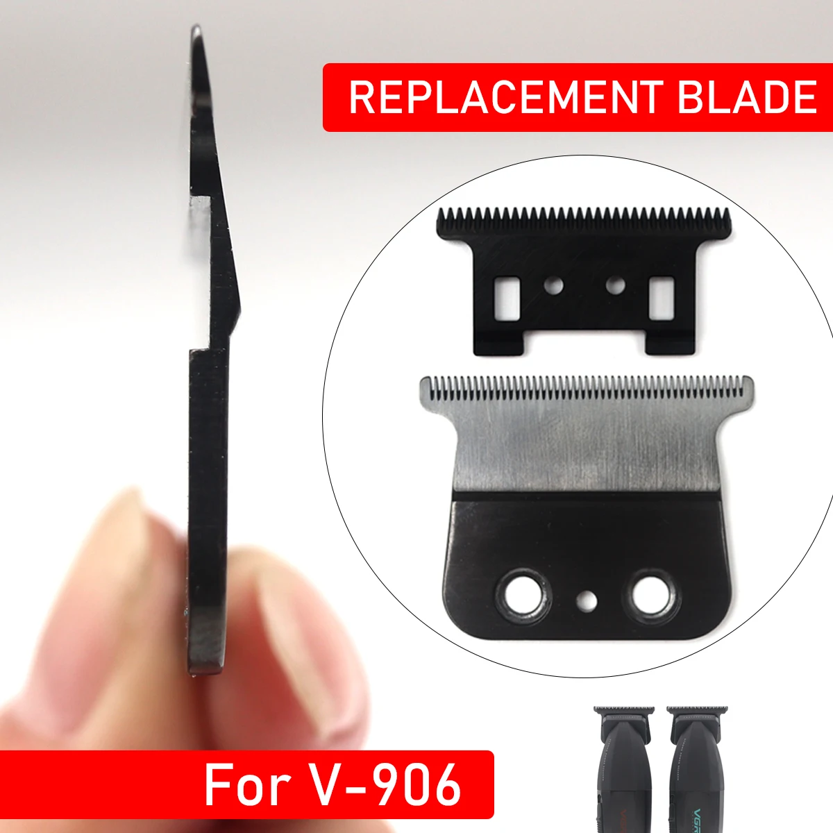 For VGR V-906 Replaceable Cutter Head Professional Hair Clipper 0mm Original Blade Hair Cutting Machine