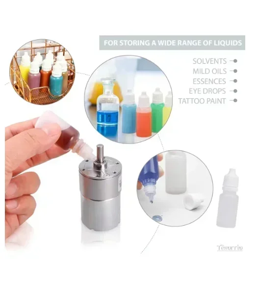 50Pcs 5ml-100ml Refillable Liquid Dispenser Bottle Glue Plastic Squeeze Nozzle Travel Needle Thin Droppers Container for E Juice