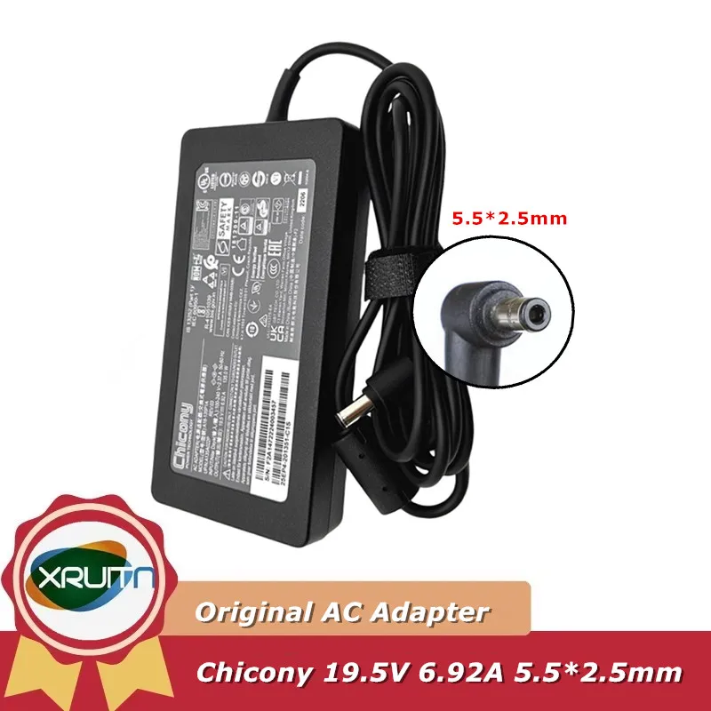 

Chicony A18-135P1A A16-135P1B 19,5 В 6,92 А 135 Вт A135A007P Адаптер переменного тока для MSI GS63 7RD GL72M ADP-135KB T Блок питания для ноутбука 5,5 мм