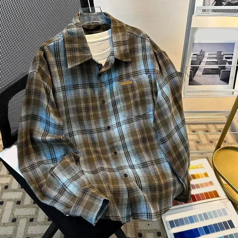 

Button Up Shirt Loose Casual Tops Brand New Condition Home Commuting Attire Casual Couple Fashion Tops Jacket 2XL