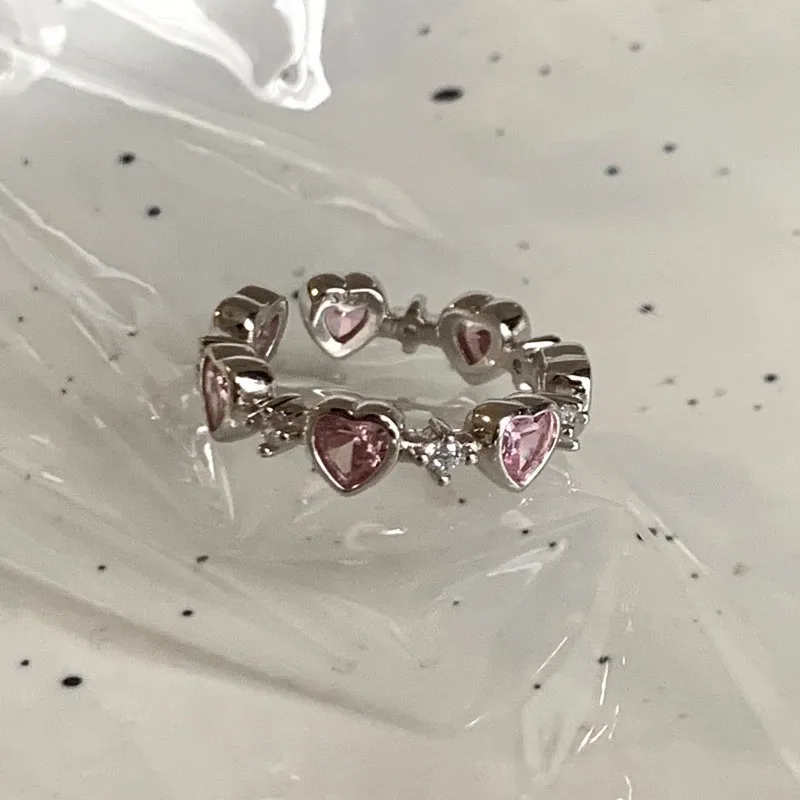 Women's 925 Sterling Silver Geometry Zircon Engagement Ring