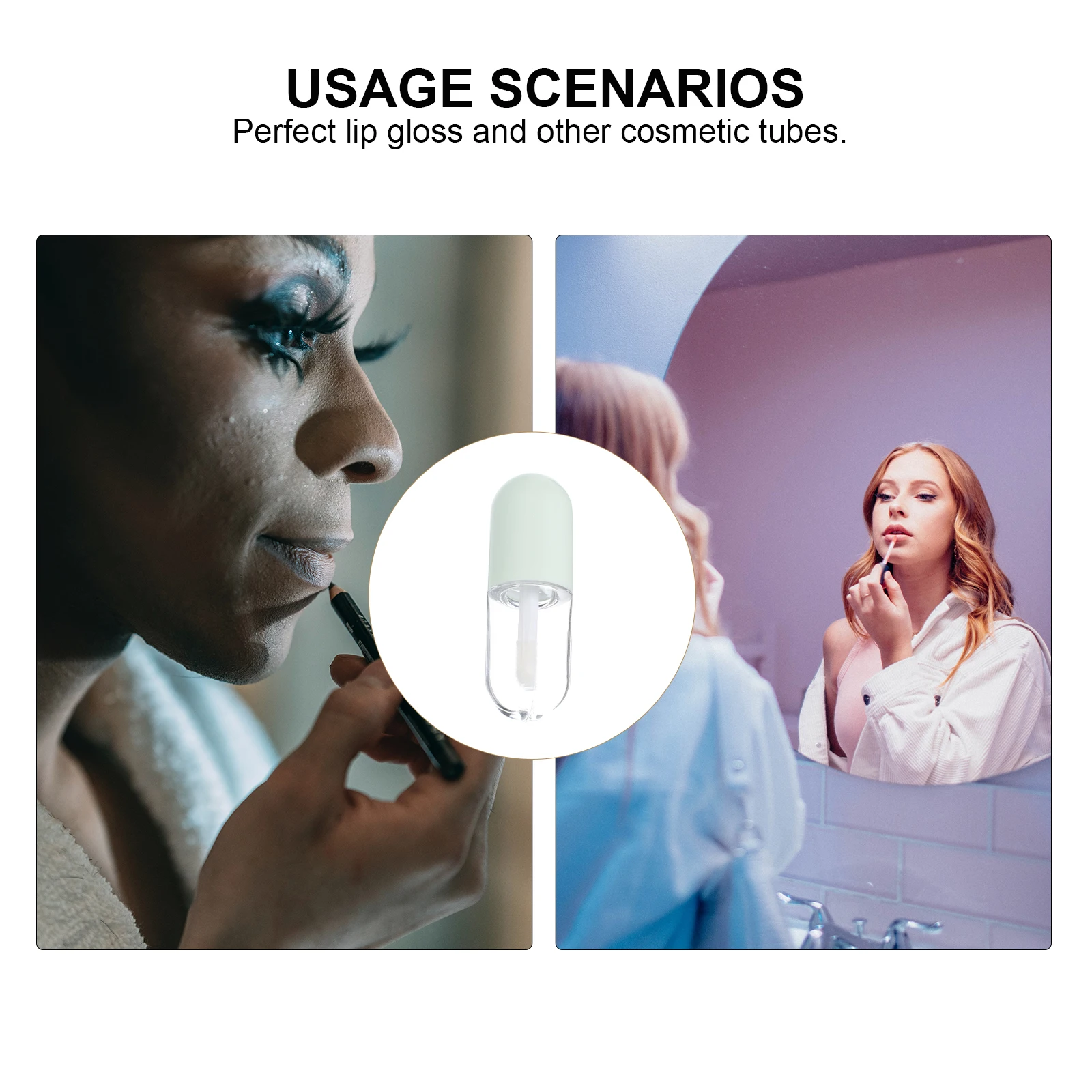10개 색상 용기 재사용 가능한 DIY 글로스 튜브 여행용 미니 립 오일 병 리필 가능한 립밤 튜브 컴팩트 디자인