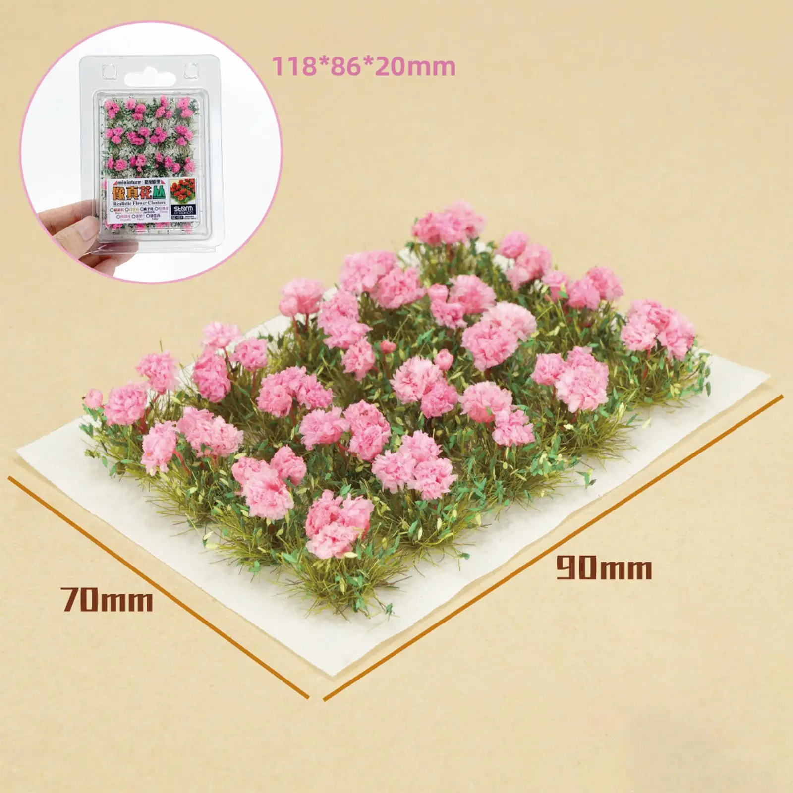 Micro paisagem flor kits de modelo de construção em miniatura modelo para dioramas 1:72