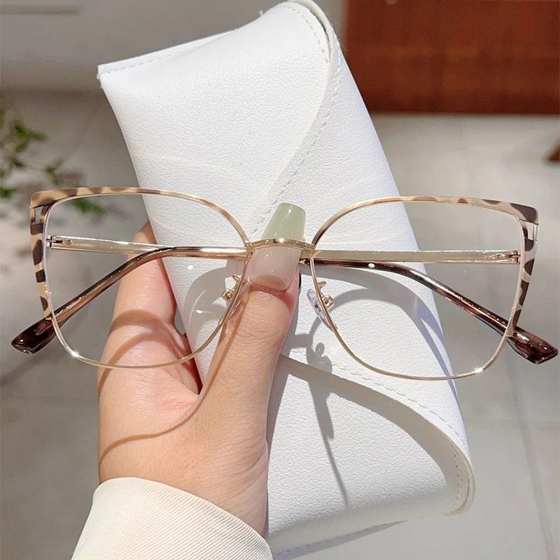 KAMMPT Oversized Cat Eye Glasses Women 2024 Fashion Vintage Multi-color Rim Optical Frames Trendy Blue Light Blocking Eyewear