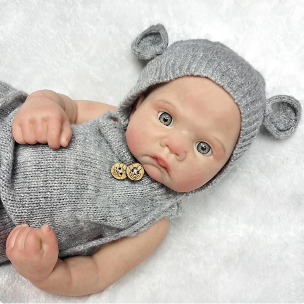 Attyi 16inch Baby Boy Doll Full Body Solid Silicone Reborn Doll Handmade Painted Newborn Dolls muñeca reborn bebé