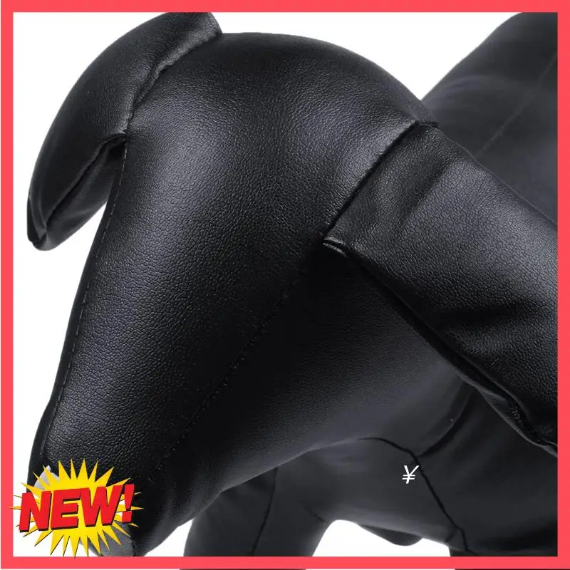 

B17C Leather Dog Mannequins Standing Position Dog Models Toys Pet Animal Shop Display Mannequin