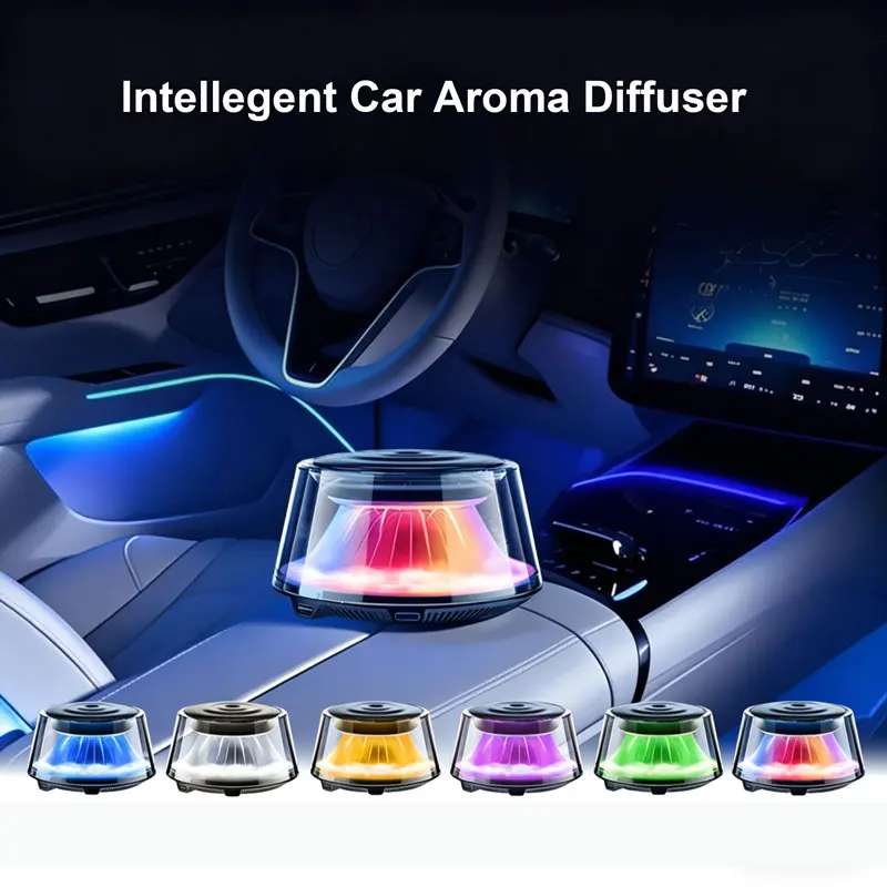 Difusor de Aroma Inteligente Premium para Auto, Rociador Automático de Niebla, Ambientador para Vehículo, Accesorios Decorativos para Auto, Cartucho de Recarga Reemplazable