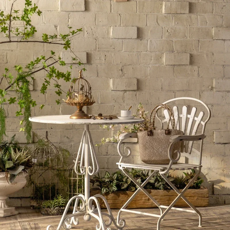 

Round Table Dining Table Iron Small Table Coffee Shop Milk Tea Shop Leisure Coffee Table