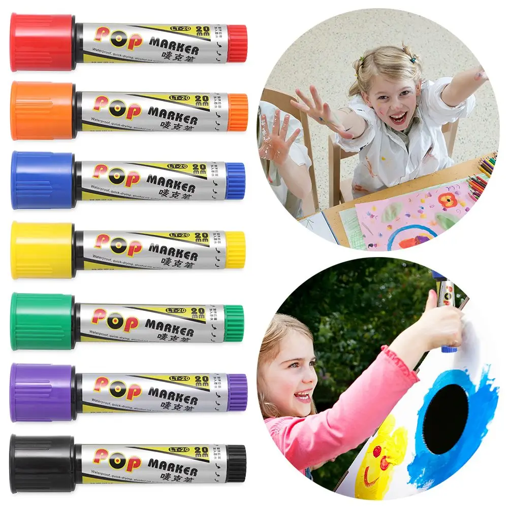 Poster Special Art Refillable Graphic Sketch Pen Marker Pen Paint Permanent 20mm Sketching Graffiti Markers POP Waterproof