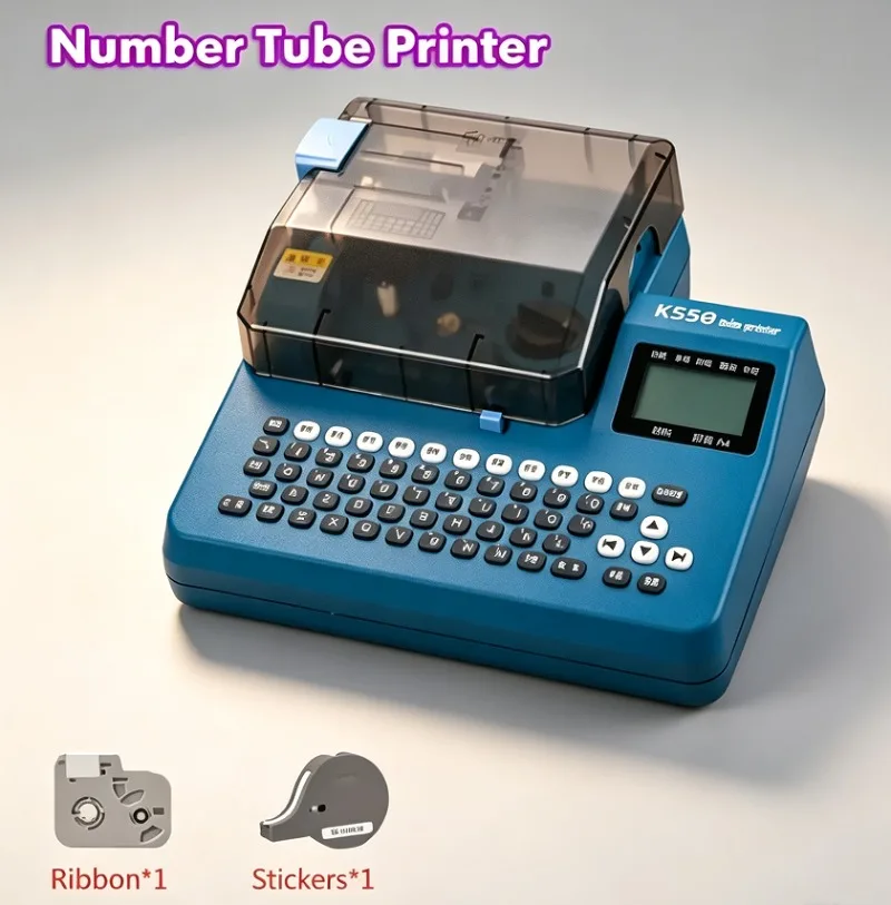 K550 Heat Shrink Tube Printer, Industrial Wire Label Maker for Cable Marking, Thermal Transfer