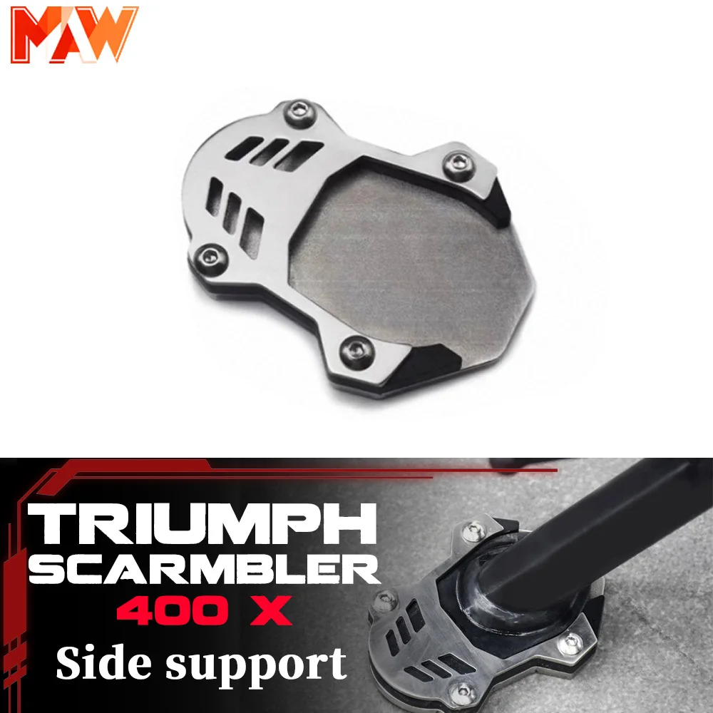 

ДЛЯ TRIUMPH SCARMBLER 400 X Боковая опора, очень большая и широкая боковая опора, противоскользящий коврик 400 x скребок