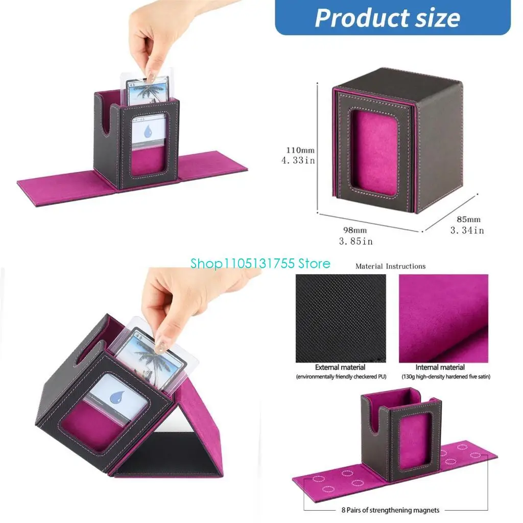 

K0EF Trading Card Deck Storage Box Collectible Game Card Collectors Storage Case