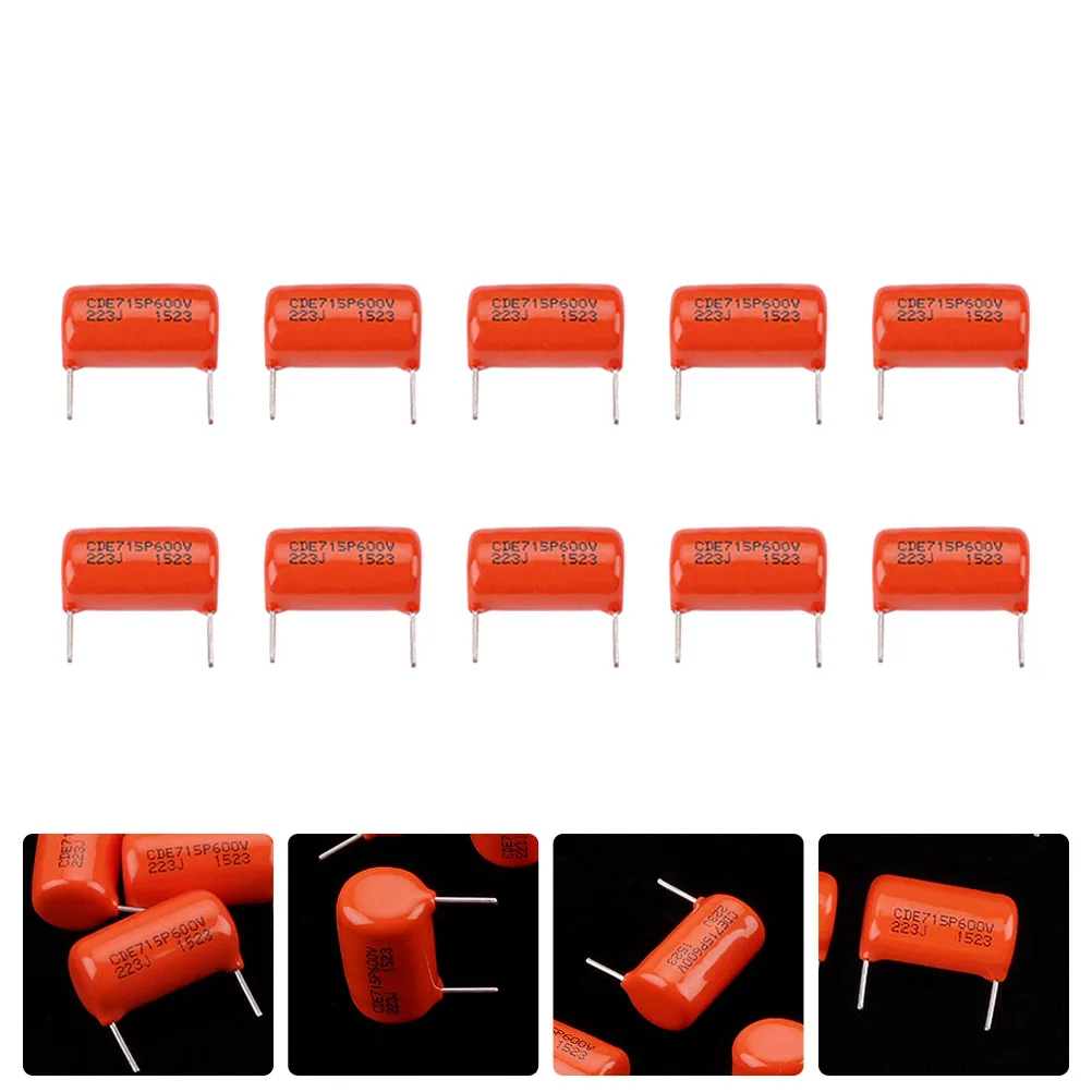 

Orange Trim Capacitor P303 Guitar Bass Copper Leads 715P Series High Frequency Clean Sound Replacement Parts Guitar Supplies