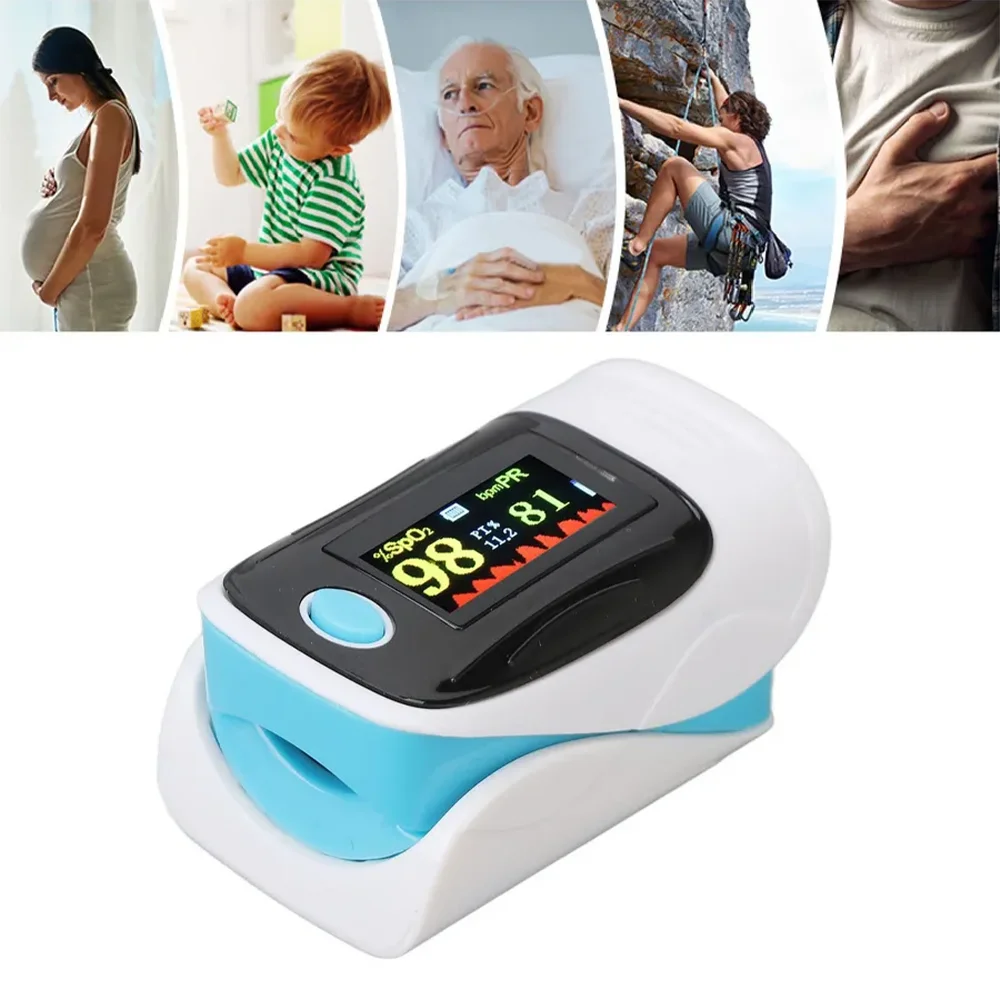 AiQUE Rechargeable Pulse Oximeter Finger Blood Oxygen Meter TFT 4color Display Fingertip Saturation Monitor SPO2 PR PI gallery 3