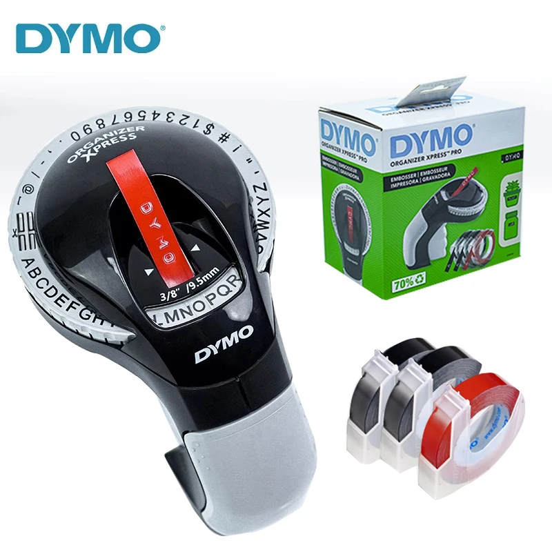 

Dymo 12965 Manual Label Printer Omega 3D Embossing Typewriter Organizer Xpress DIY Print 9mm 1610 1540 1880 Motex Label