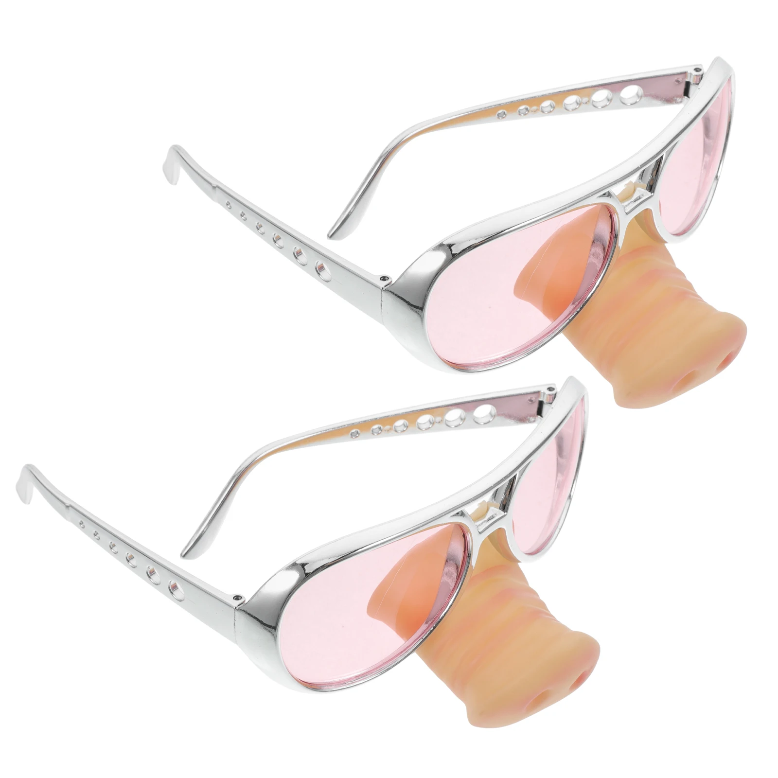

2pcs Pig Nose Glasses Funny Party Pink Snout Lightweight Photo Props cosplay dancing decoration Stylish Attractive