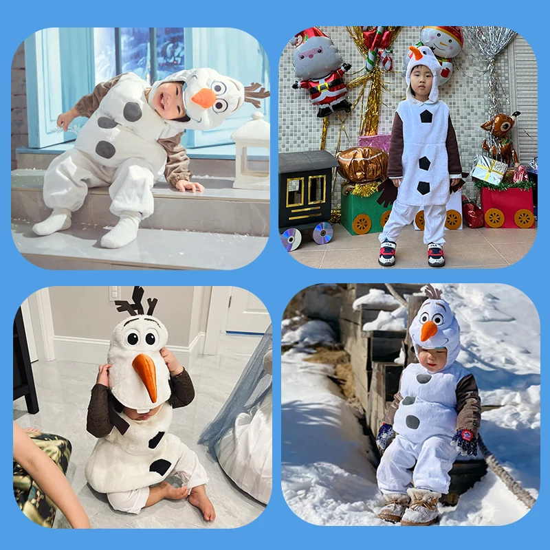 Halloween Schnee Monster Kostüm Cosplay Erwachsene Kinder Leistung Kleidung Damen Schneemann Outfit Tanz Bühne Bekleidung